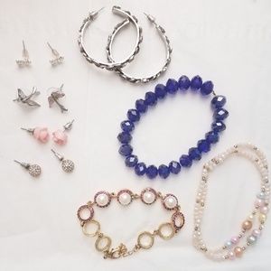 Bundle jewelry, earrings/braclets
